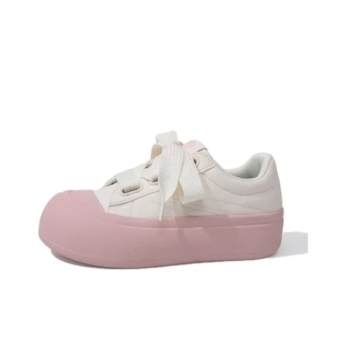 Feiyue Low Top Скейтборд Кроссовки Женские Бежево-Розовые