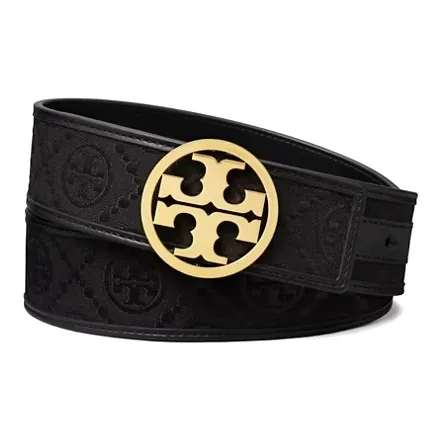 Tory Burch Напп Кожа Ремни Женские Черные Ширина 3,8 см