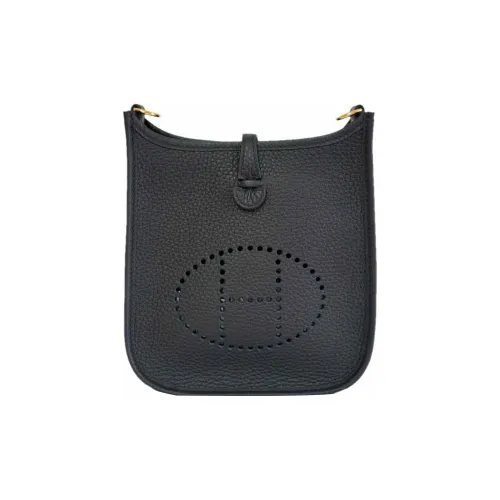 HERMES Evelyne Clemence Кожа Evelyn Сумка через плечо Сумка на плечо Женская Черная