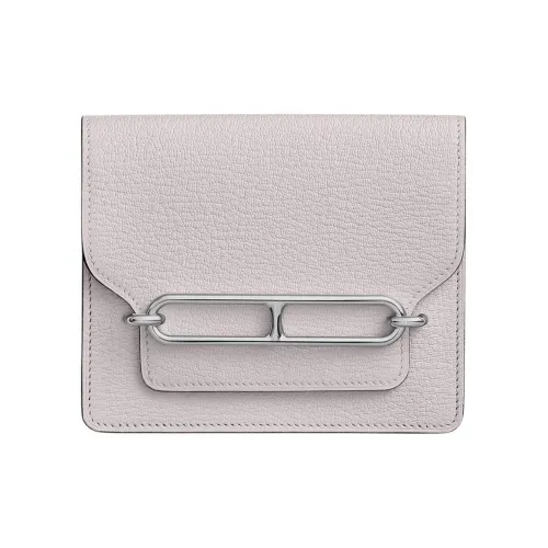 HERMES Roulis Mysore Шевро Свиной нос Бананка Мелочь Кошелек Кошелек Женские 09 Розово-фиолетовый Pâle Фантастический фиолетовый