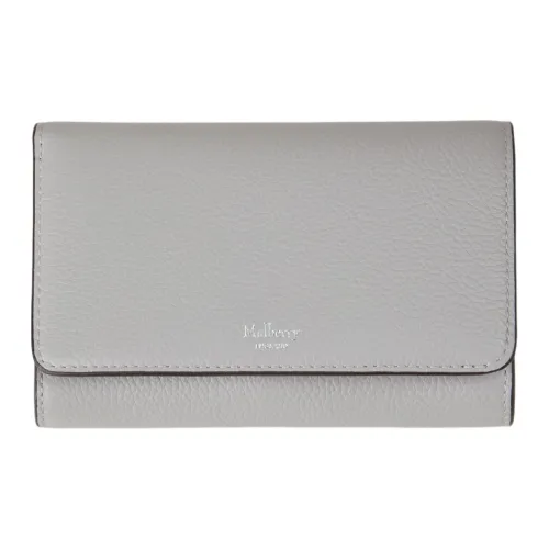 Mulberry GRAIN LEATHER Кошелек Средний Женский Светло-Серый