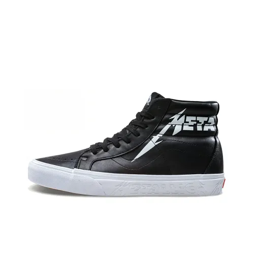 Vans SK8 RE Issue METALLICA 2018 Черный Коллаборация Легкий Высокий Топ Скейтборд Кроссовки Унисекс Черный