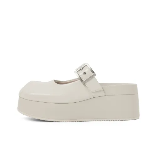 CHARLES KEITH Маленький Ck Домашние тапочки 6 см Женские Мел белый Черный