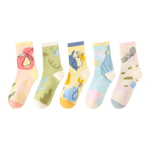 LUOLIAN Носки Crew Женские упаковка из 5 пар