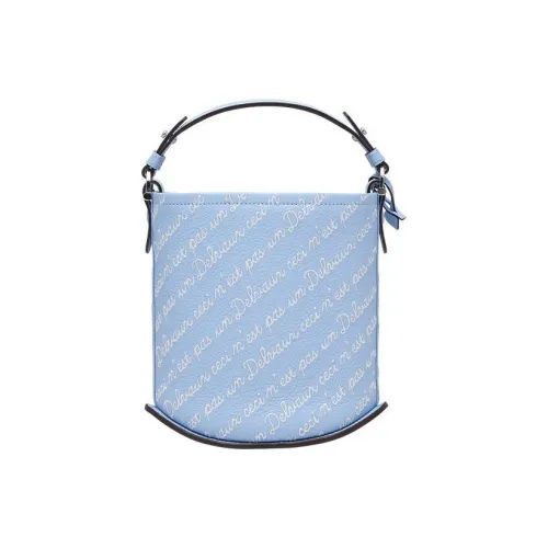Delvau Magritte Bullhide Сумка-ведро через плечо одно плечо маленькая женская небесно-голубой