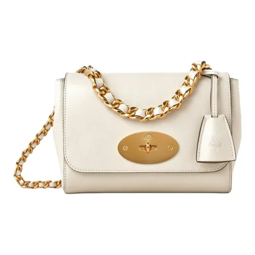 Mulberry Lily Wrinkle Highlighter Кожа Сумка Сумка через плечо Женская Белая