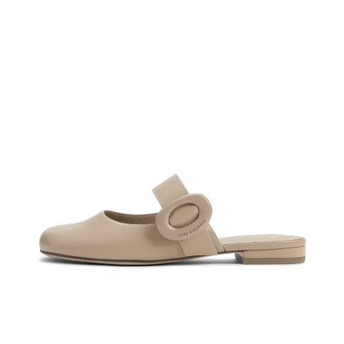 CHARLES KEITH Композитная подошва Домашние тапочки 1,5 см Женские Бежевый Черный Темно-синий Темно-синий