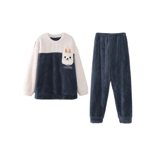 Qin Jing Светло-синий Мужской Пижамный комплект