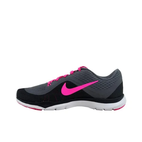 Nike FLEX TRAINER 6 противоскользящие и дышащие кроссовки для тренировок унисекс серый и черный