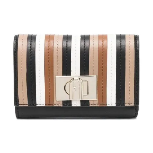 Furla 1927 Collection Кожа Кошелек Средний Женский Черный и Многоцветный