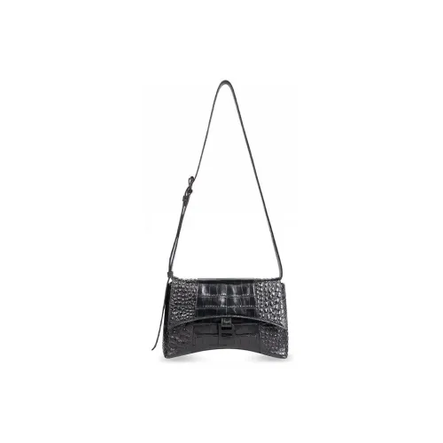 Balenciaga Downtown Корова Кожа Одно Плечо Ручная Сумка Сумка через плечо Экстра Маленькая Унисекс Черная