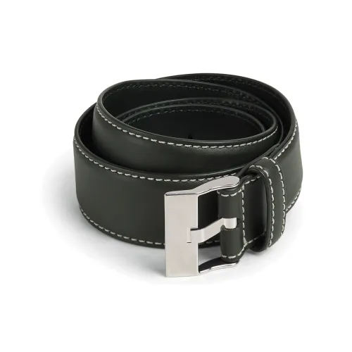 Bottega Veneta Однотонный дизайн застежка-булавка кожаные ремни мужской зеленый ширина 3,5 см