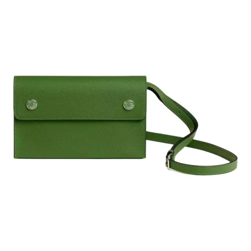HERMES Hermèsnap Эпсомская кожа Сумка через плечо Женская Зеленая