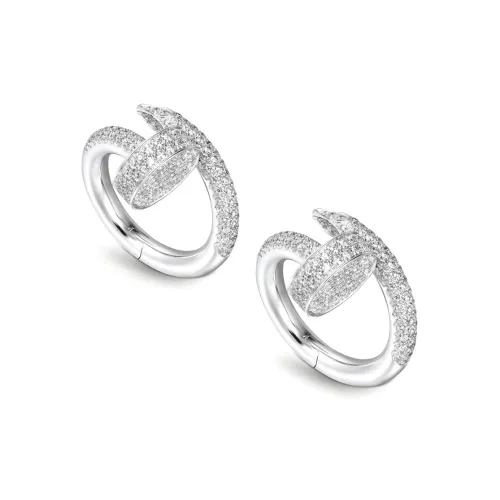 Cartier Запонки Juste Un Clou Белое Золото С Родиевым Покрытием, Бриллианты