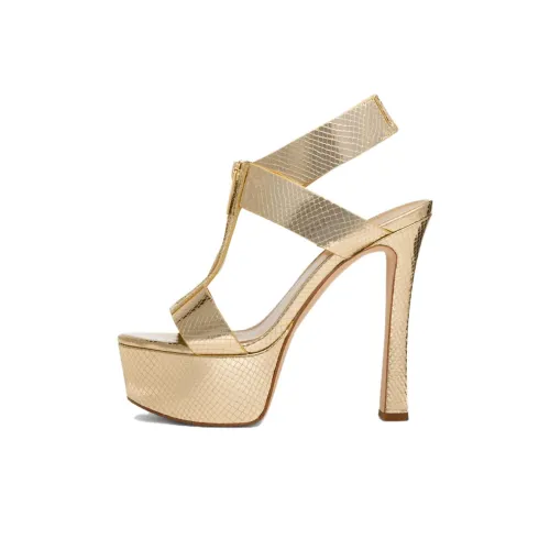 MICHAEL KORS Berkley One Strap Sandals 13cm Women's Gold MICHAEL KORS Berkley One Ремень Сандалии 13см Женские Золотые