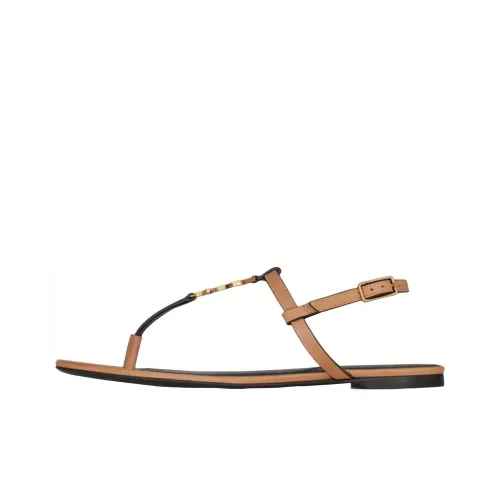 SAINT LAURENT CASSANDRA One Ремень Сандалии Женские Коричневый