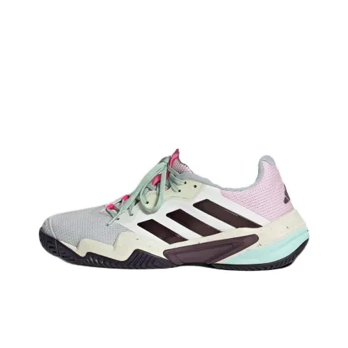 Adidas Barricade 13 Теннис Амортизация Износостойкий Низкий Топ Кроссовки для тенниса Мужские Белый Черный