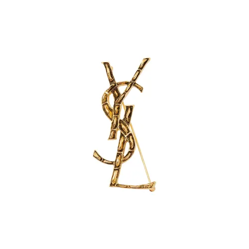 SAINT LAURENT Cassandre Латунные Броши Унисекс