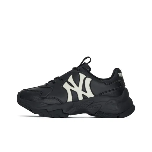 MLB Big Ball Chunky Low Топ Толстая подошва Кроссовки Унисекс Черные