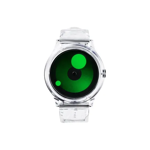 ZIIIRO Кварцевый механизм Унисекс Часы Зеленый циферблат Moon LUNAR