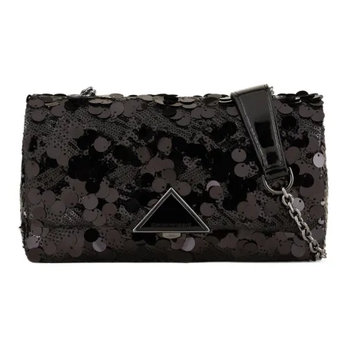 EMPORIO ARMANI Сатиновая сумка через плечо клатч стандартный женский черный