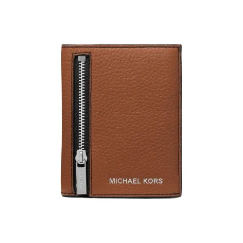 MICHAEL KORS Hudson Коровья кожа Держатель для карт кошелек Мужской Кожа Коричневый