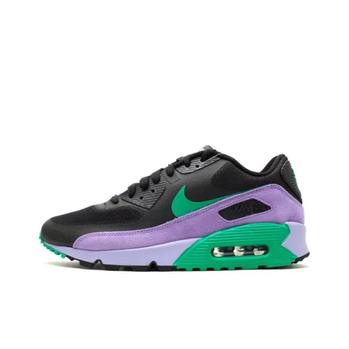 Nike Air Max 90 Premium Hyperfuse Амортизация и Дышащий Низкий Топ Повседневная Обувь Унисекс Черный Фиолетовый