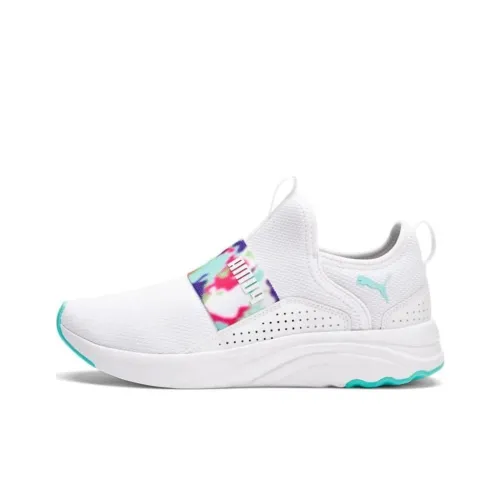 PUMA Softride Sophia Slip-On Амортизация Износостойкий Низкий Топ Беговые Кроссовки Женские Белые