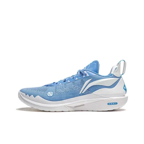 LiNing JB2 Амортизирующий Противоскользящий Износостойкий Дышащий и Легкий Низкий Топ Баскетбольные Кроссовки Мужские Синие