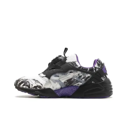 PUMA Disc Blaze Slip-Resistant Abrasion-Resistant Низкий Топ Беговые Кроссовки Мужские Черный Белый Фиолетовый
