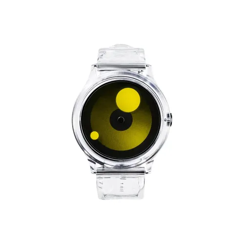 ZIIIRO Кварцевый механизм Унисекс Часы Желтый Циферблат часов MOON LUNAR