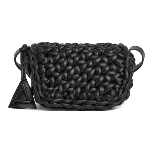 Alanui Сумка через плечо из кожи среднего размера женская черная