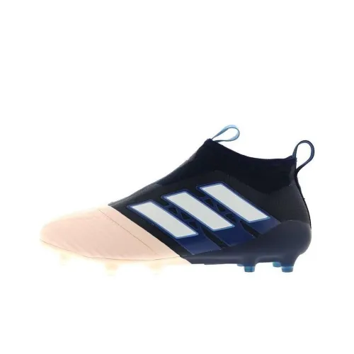 Adidas FG Твердый грунт Амортизаторы Slip-resistant Футбольные бутсы Унисекс Синий Розовый