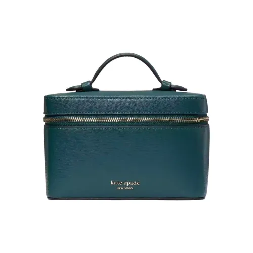 Kate Spade Saffiano кожа ручная косметичка женская Self Flow зеленая