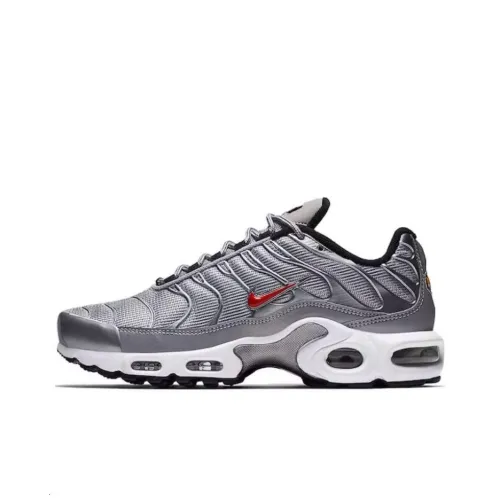 Nike Air Max Plus Амортизация Износостойкий Низкий Топ Повседневная Обувь Женская Серебряный