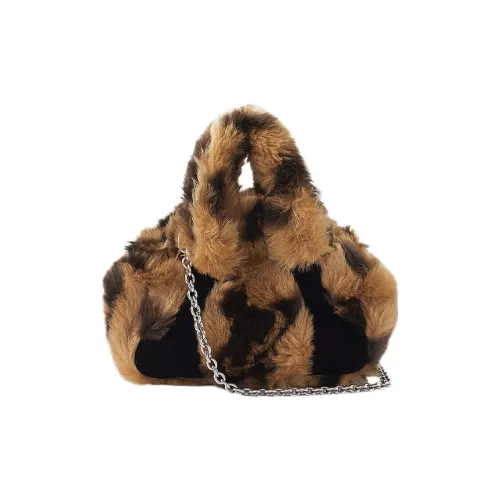 Vivienne Westwood Переработанный полиэстер Bowling Bag Сумка через плечо Мини Сумка Женская MULTI Бежевый Коричневый