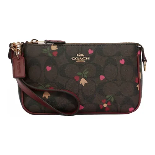 COACH Nolita Кожа Сумка через плечо Маленькая сумка Клатч Маленький Женский Коричневый Бургунди Многоцветный