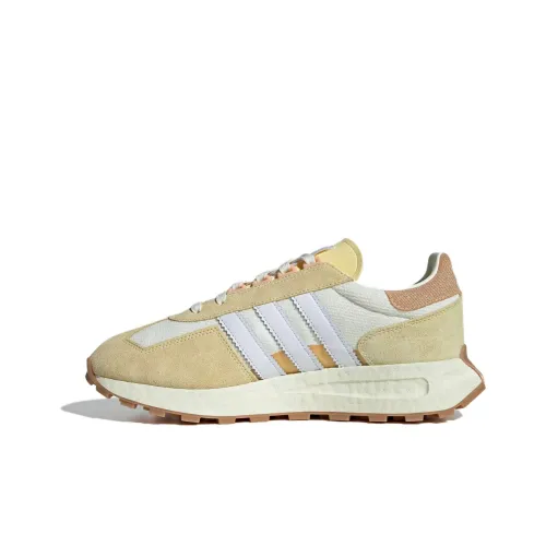 Adidas Originals Retropy E5 Амортизация Износостойкие Низкие Кроссовки для Бега Женские Бежевые Белые Желтые