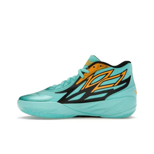PUMA MB.02 Баскетбольные кроссовки MID Топ Аква-зеленый/Черный Женские