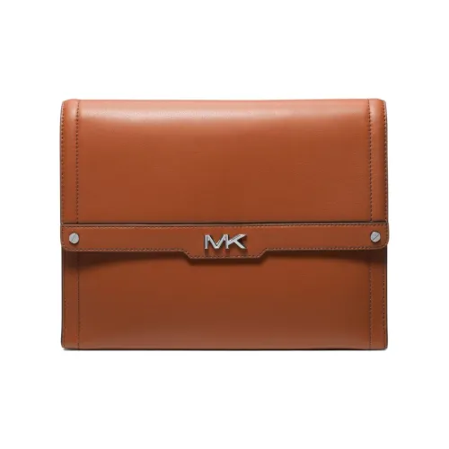 MICHAEL KORS Клатч из коровьей кожи мужской кожа коричневый