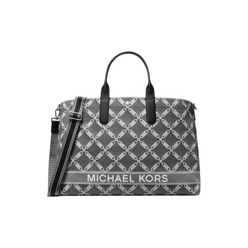 MICHAEL KORS Ткань Тоут Сумка Сумка для покупок Сумка Сумка через плечо Сумка через плечо Мужская Черная и Белая