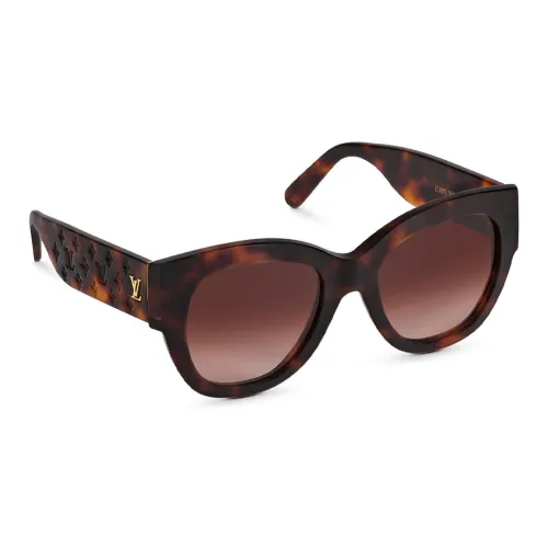 LOUIS VUITTON Ацетат Нерегулярная форма Солнцезащитные очки Женские Черепаховый