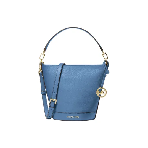 MICHAEL KORS Коровья кожа с искусственной кожей ведрообразная сумка маленькая женская светло-синяя
