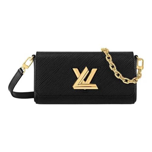 LOUIS VUITTON Twist кожа EPI сумка через плечо женская черная
