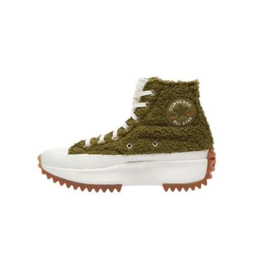 Converse Run Star Hike High Топ Повседневная обувь Женская Оливково-зеленая