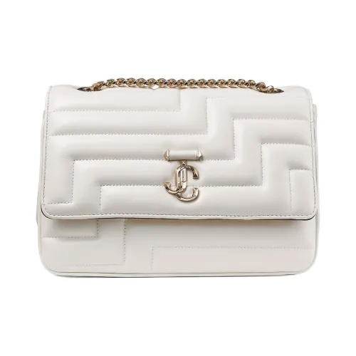 Jimmy Choo Avenue Кожа Сумка через плечо Сумка на плечо Женская Латте и Светлое Золото