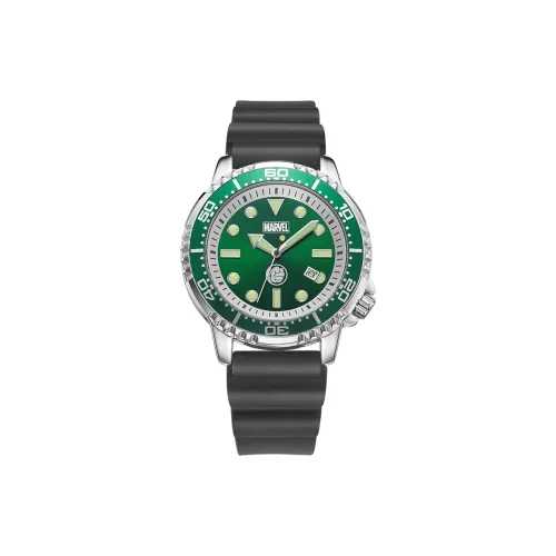MARVEL Hero Collection Hulk Collection Кварцевый механизм Силиконовый ремешок Часы Мужские Зеленый циферблат M 9305GN1