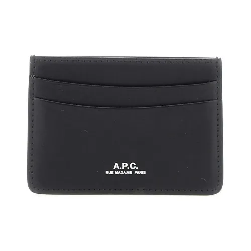 A.P.C Кожа Держатель для карт Держатель для карт Мужской Черный