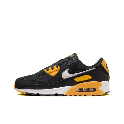 Nike Air Max 90 Low Топ Повседневная обувь Мужская Черный Желтый Белый