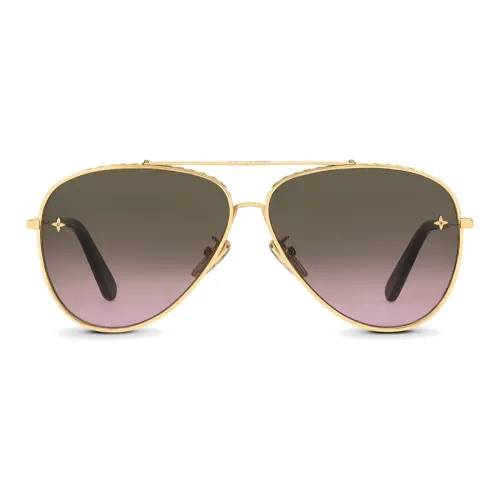 LOUIS VUITTON Aviator Солнцезащитные очки Женские Золотые